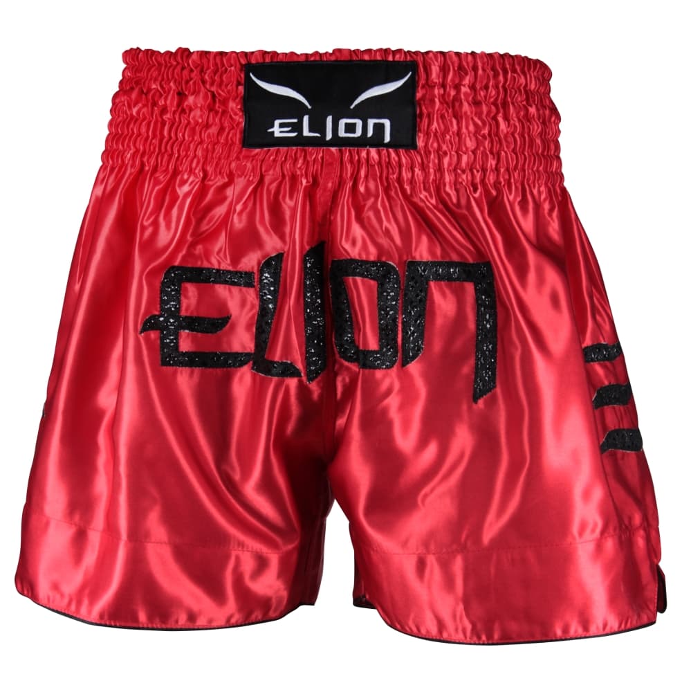 Short de Boxe Thaï ELION Brodé - Rouge