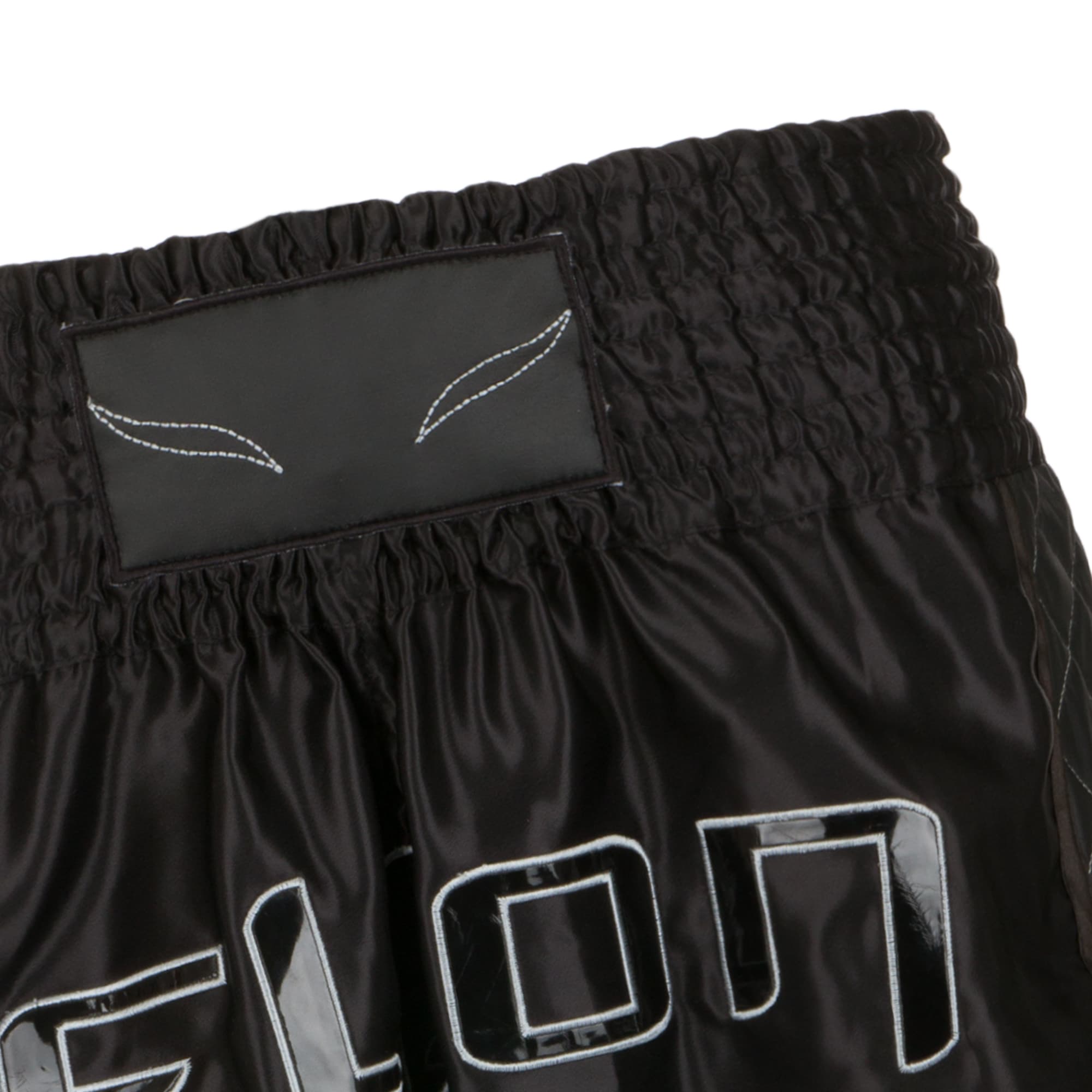 Short de Boxe Thaï ELION BLACK LABEL - Noir & Argent - Image 4