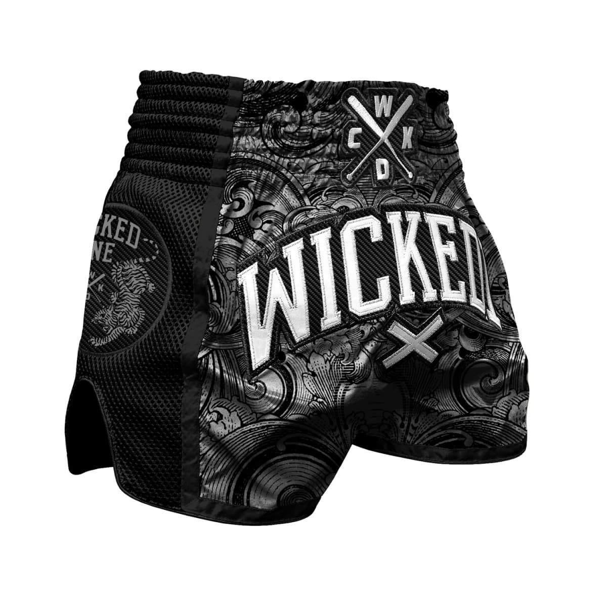 Short de Boxe Thaï Wicked One Rude Black