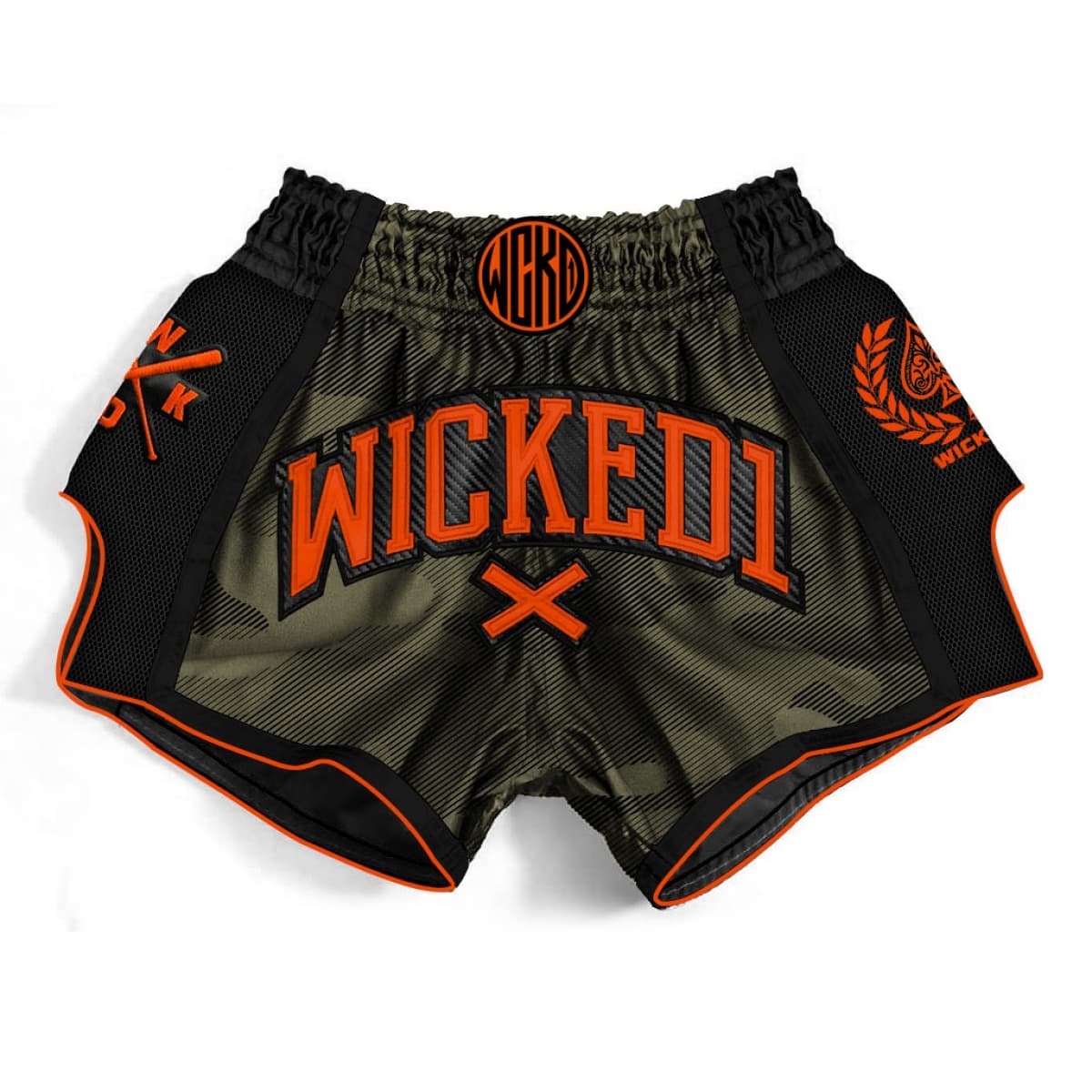 Short de Boxe Thaï Wicked One MT/KICK  Camo/Kaki