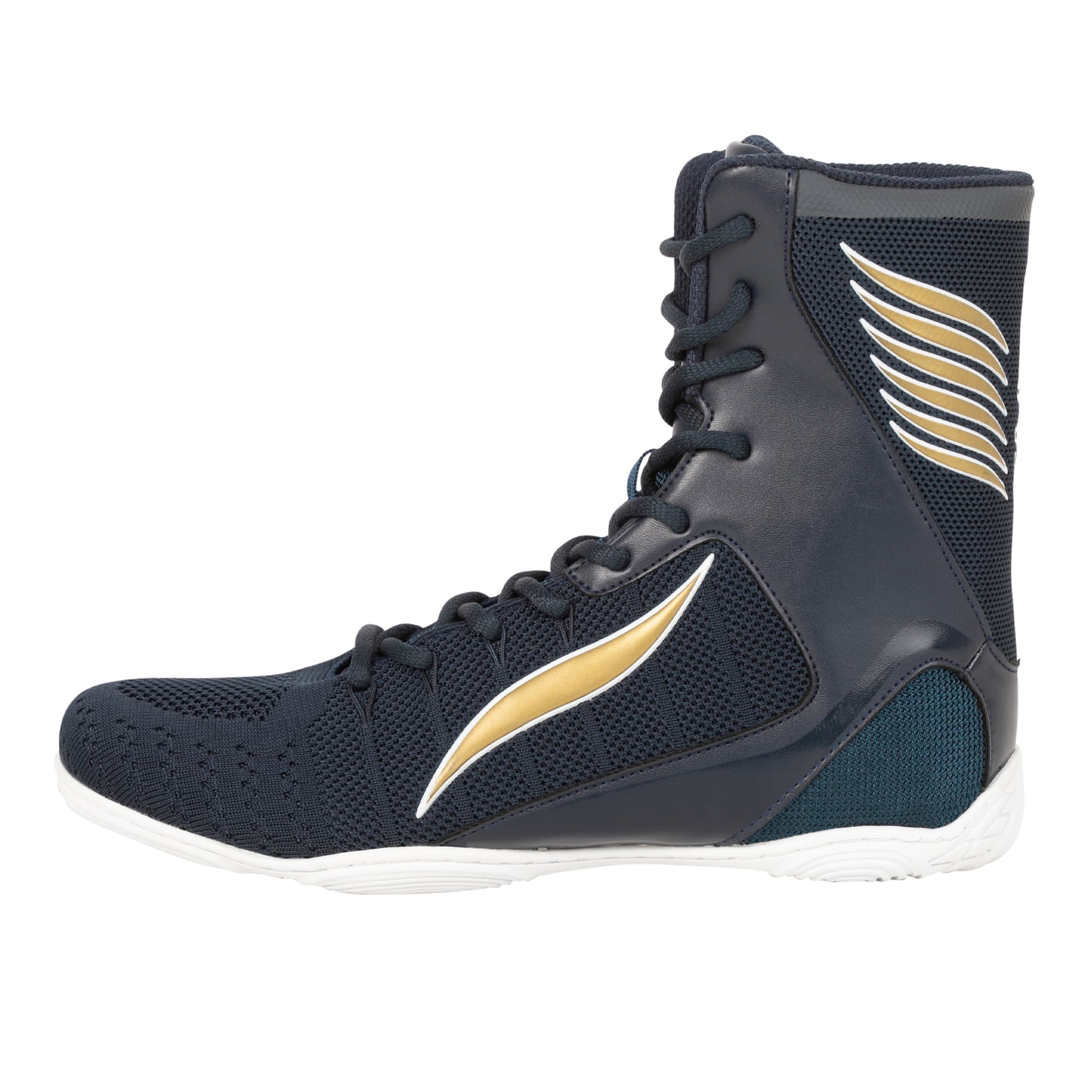 Chaussures de Boxe ELION Rapide Bleu/Or - Image 2