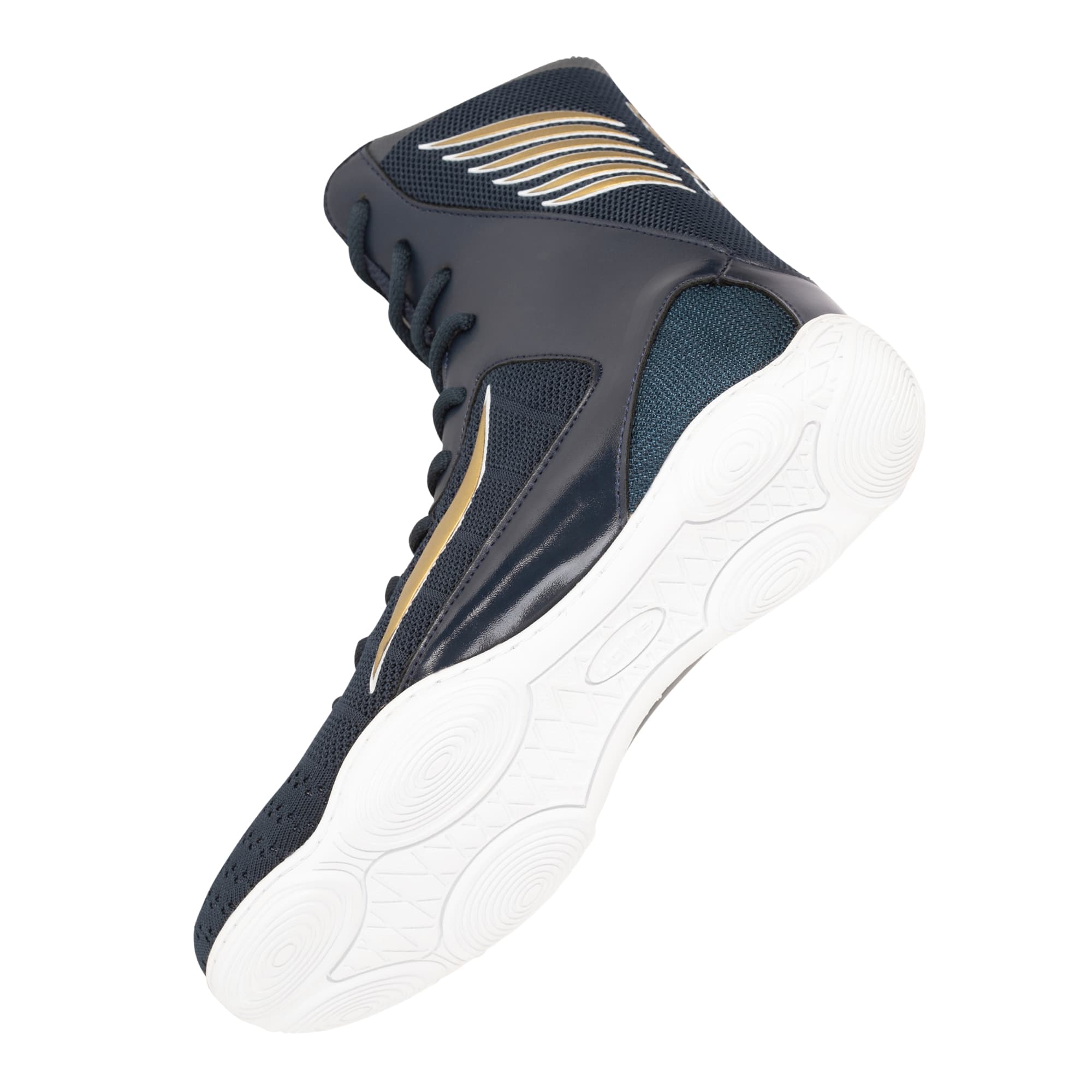 Chaussures de Boxe ELION Rapide Bleu/Or - Image 5