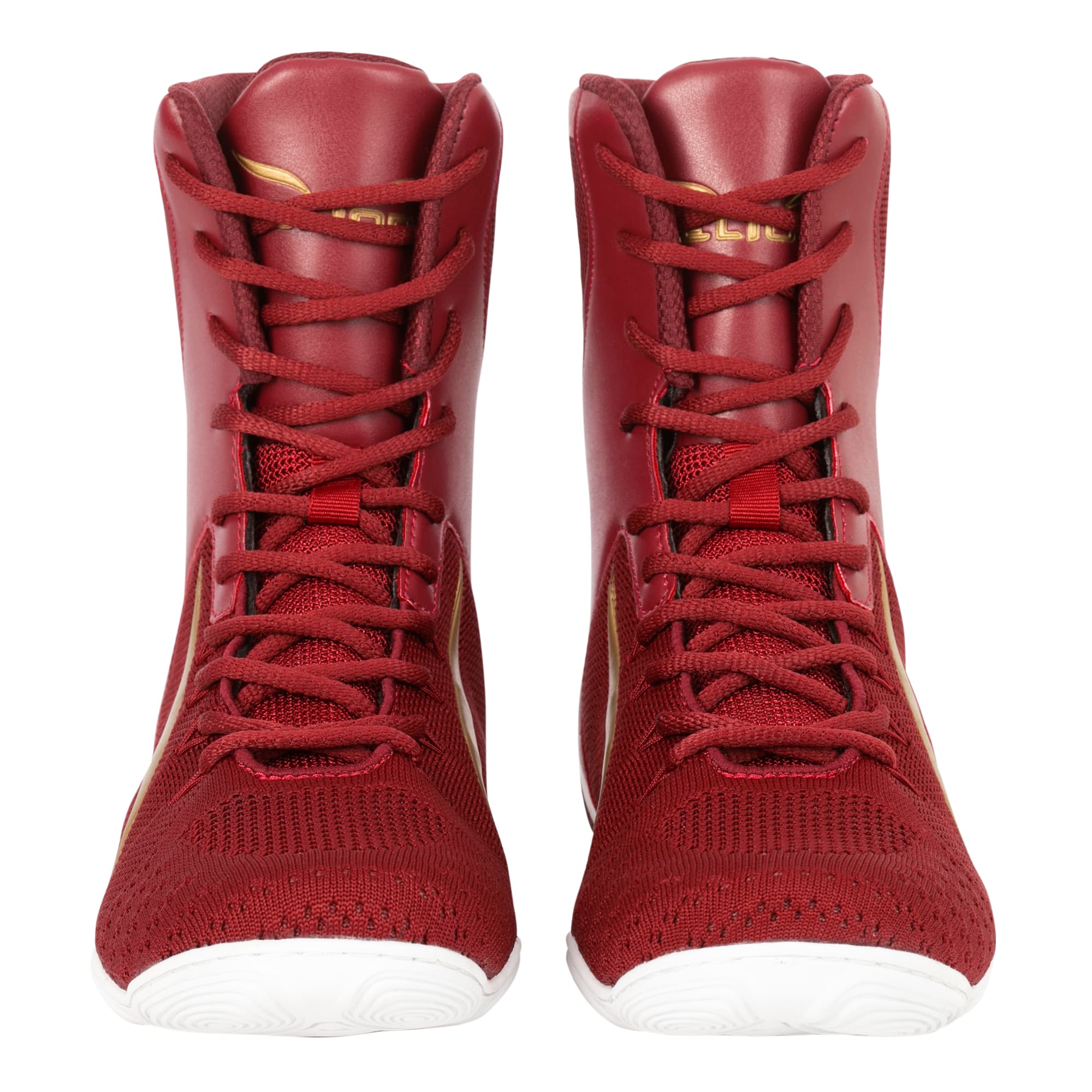 Chaussures de Boxe ELION Rapide Bordeaux/Or - Image 3