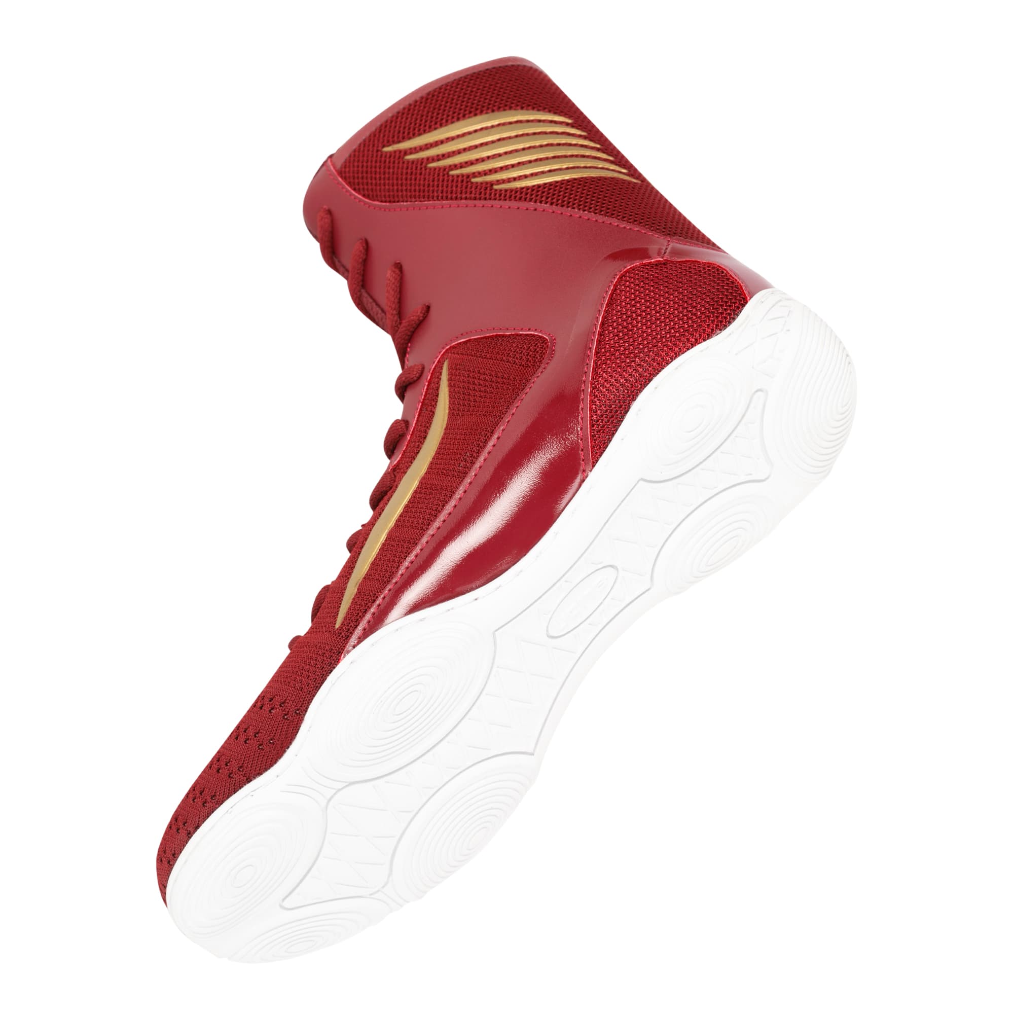 Chaussures de Boxe ELION Rapide Bordeaux/Or - Image 5