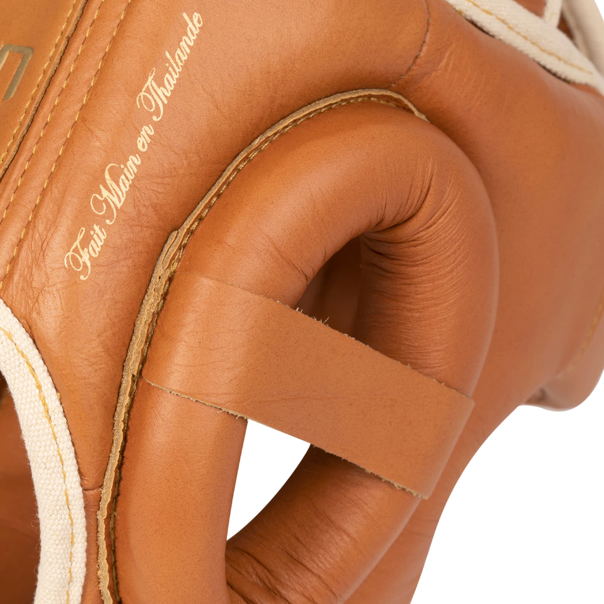 Casque de boxe ELION Paris Cuir Marron Vintage - Image 5