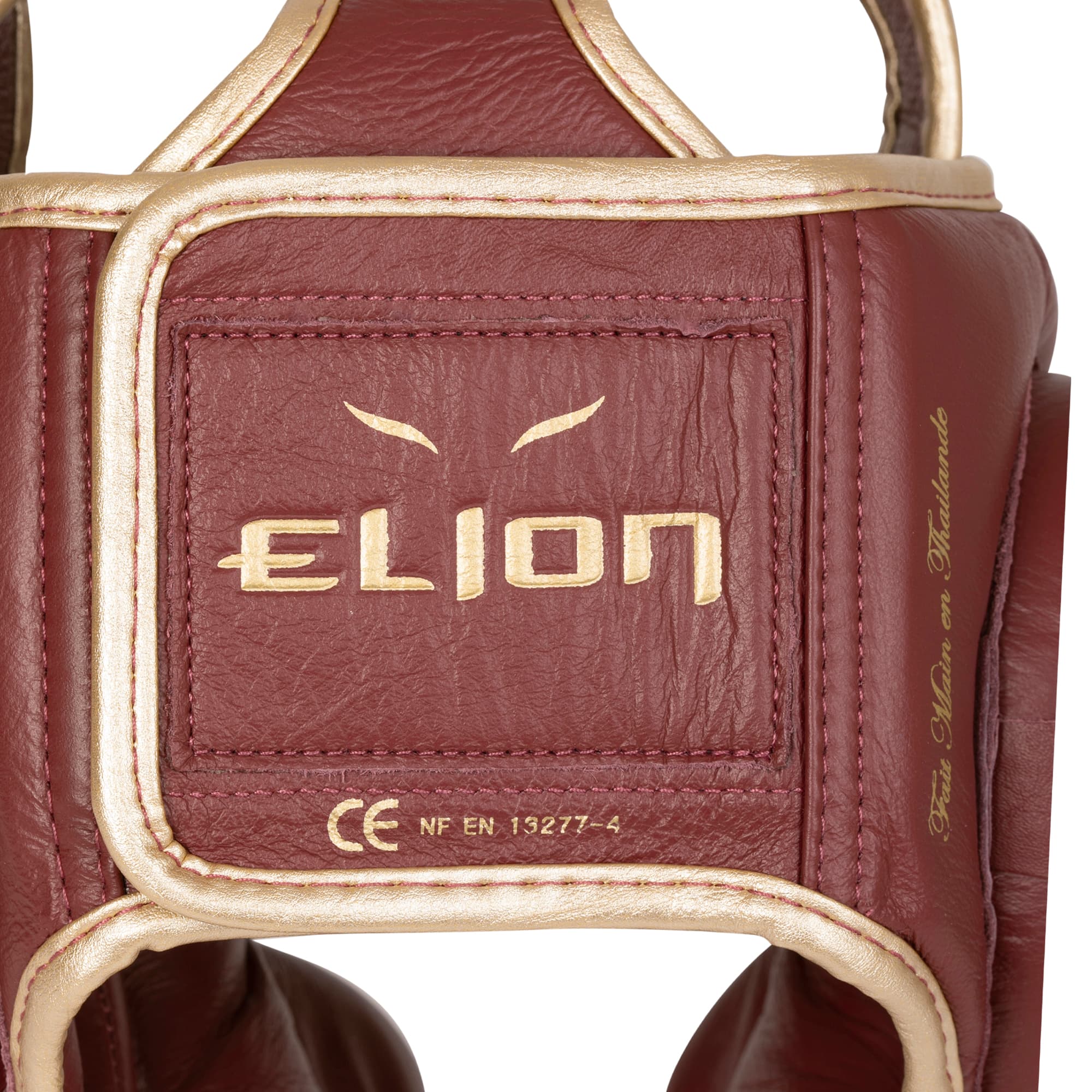 Casque de boxe ELION Paris Cuir Bordeaux Vintage - Image 4
