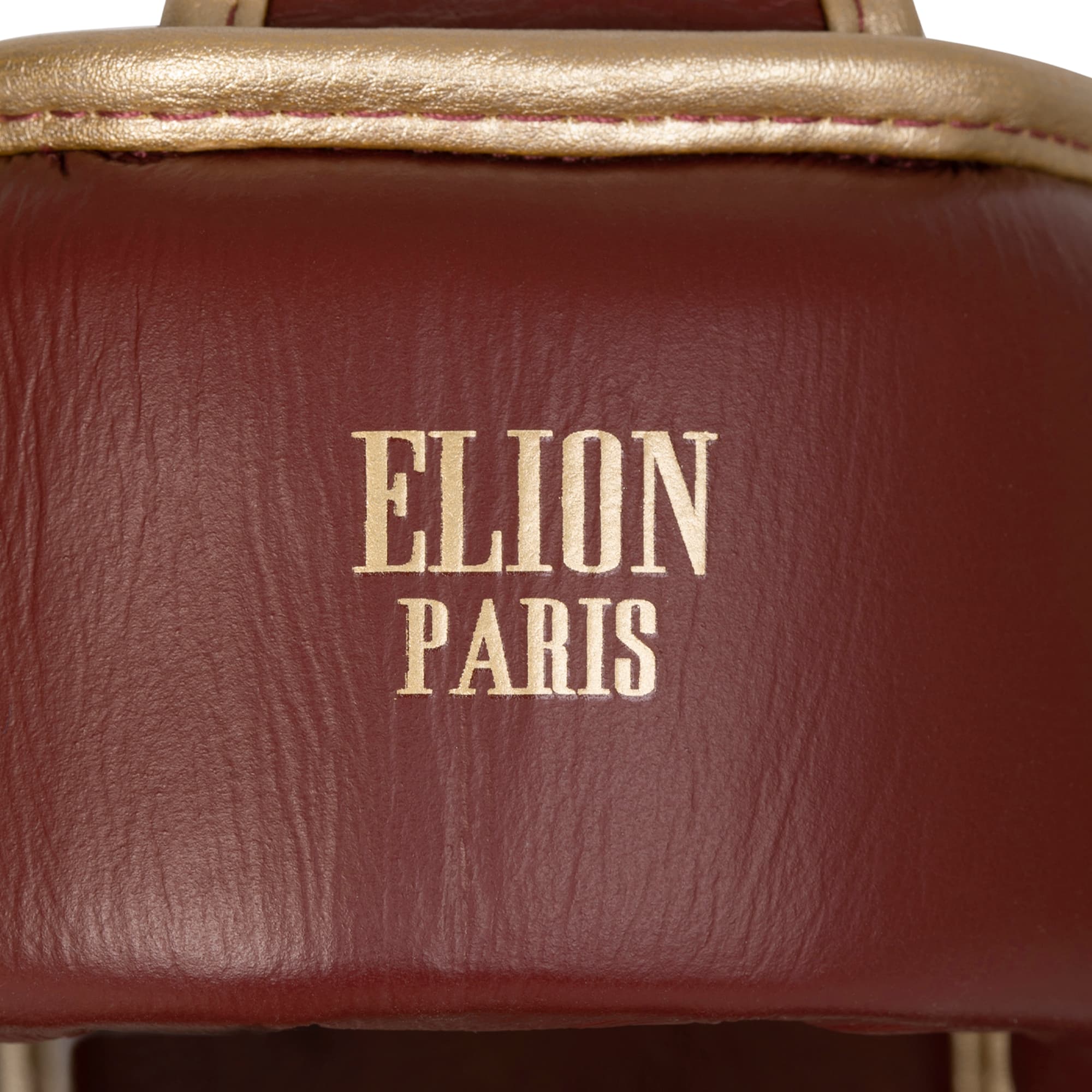 Casque de boxe ELION Paris Cuir Bordeaux Vintage - Image 6
