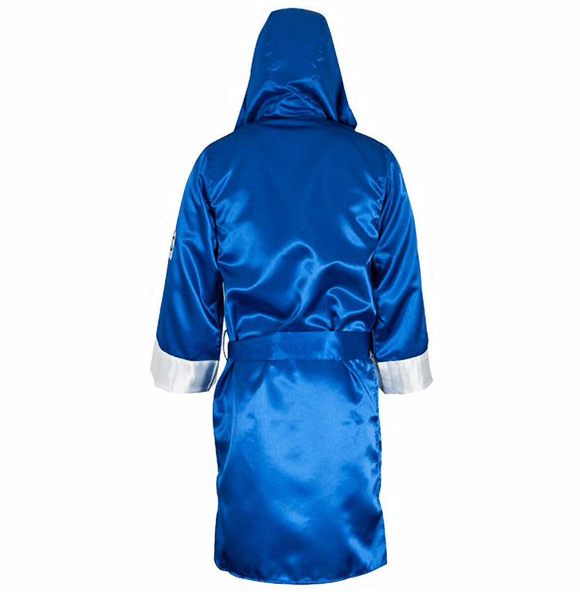 Peignoir de boxe capuche REYES Bleu/Blanc - Image 3