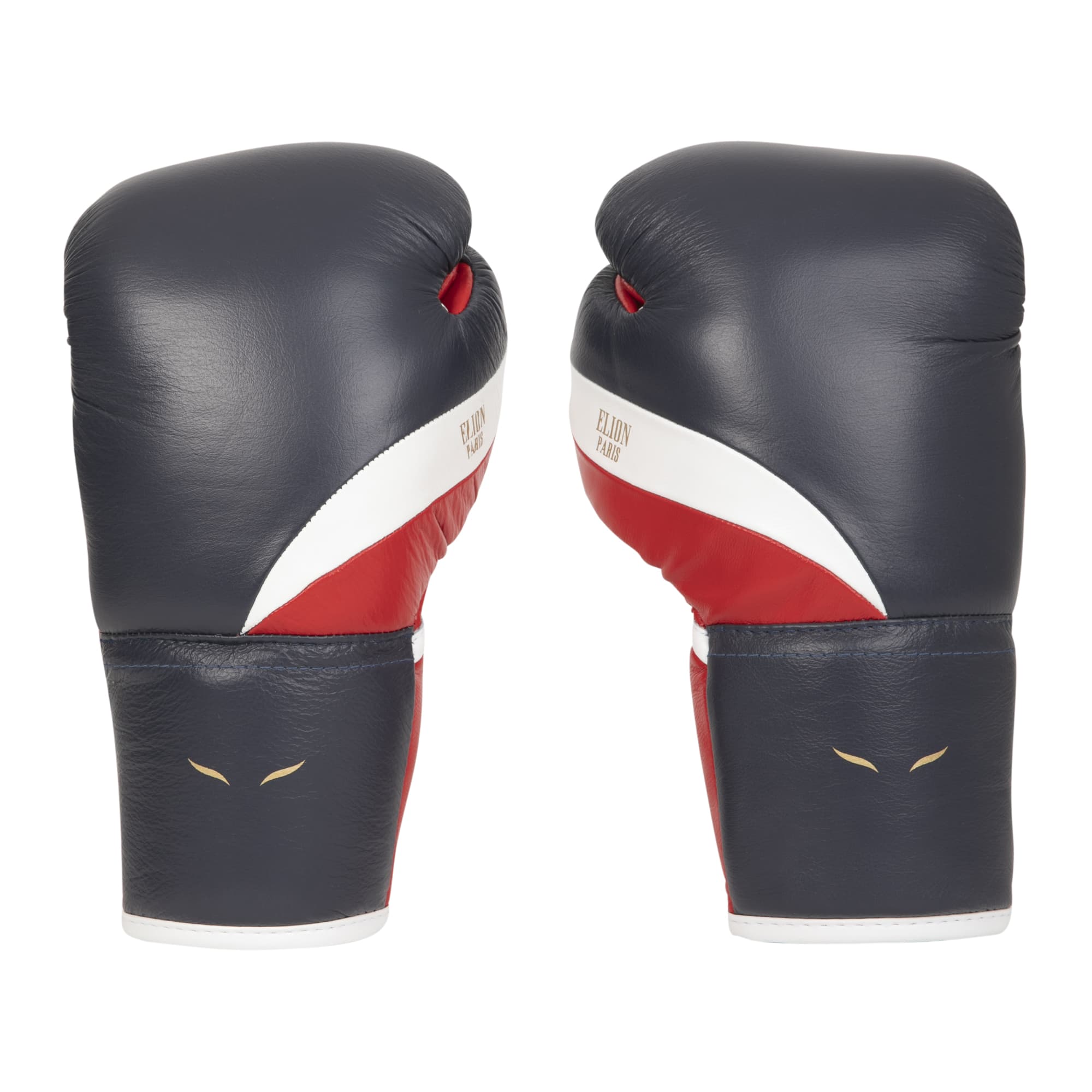 Gants de boxe à lacets ELION Paris Elegant Cuir Rouge - Blanc - Bleu - Image 4