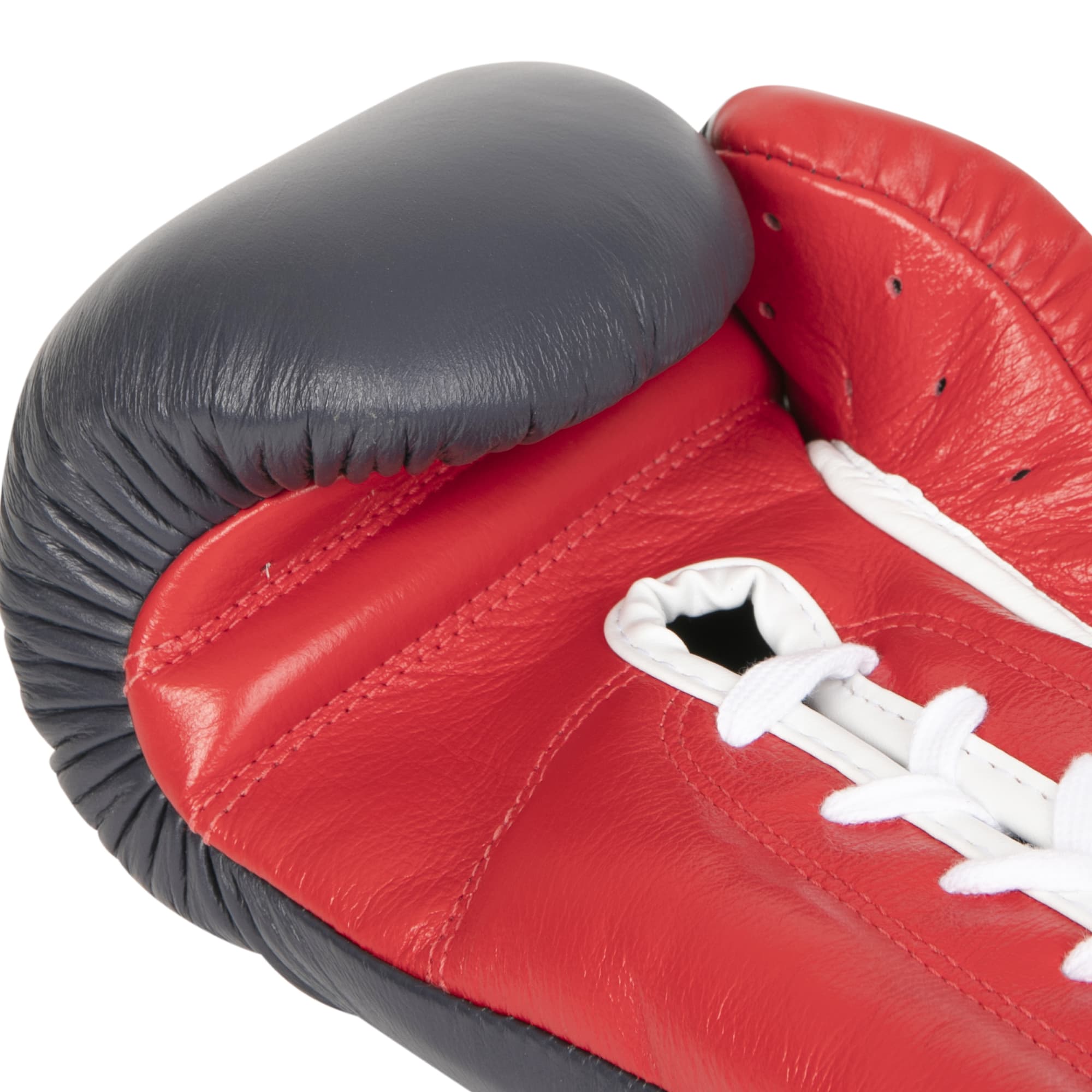 Gants de boxe à lacets ELION Paris Elegant Cuir Rouge - Blanc - Bleu - Image 6