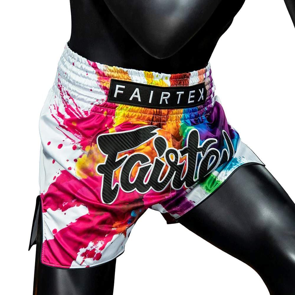 Short de Boxe Thaï FAIRTEX BS1939 WHITE FUNKY SOUL - Image 2