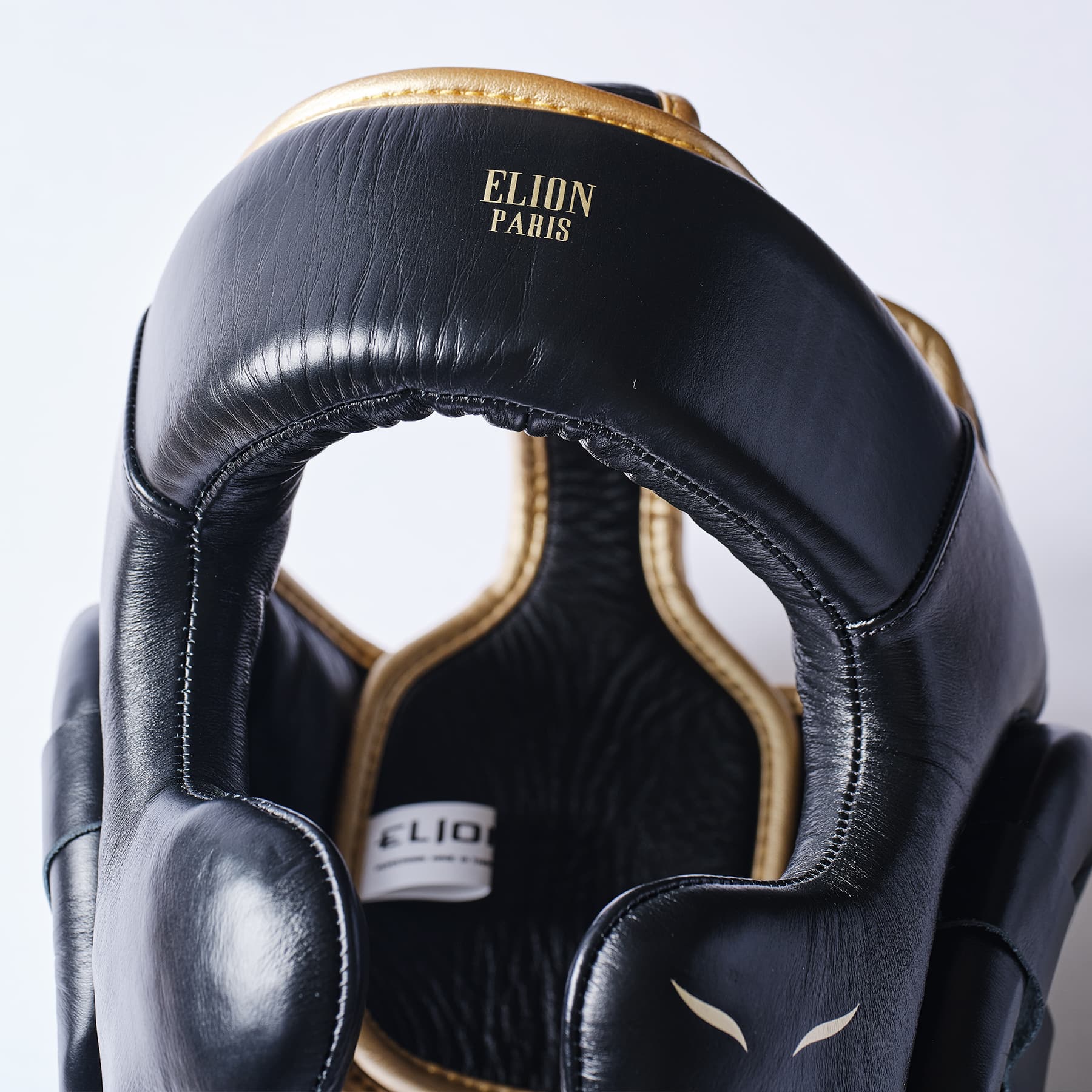 Casque de boxe ELION Paris Cuir Noir/Or - Image 4