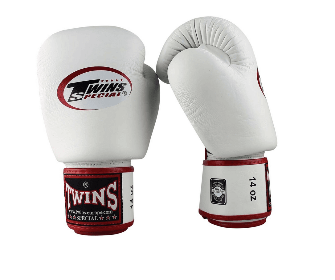 Gants de Boxe d'entrainement TWINS BGVLA3  Blanc/Rouge