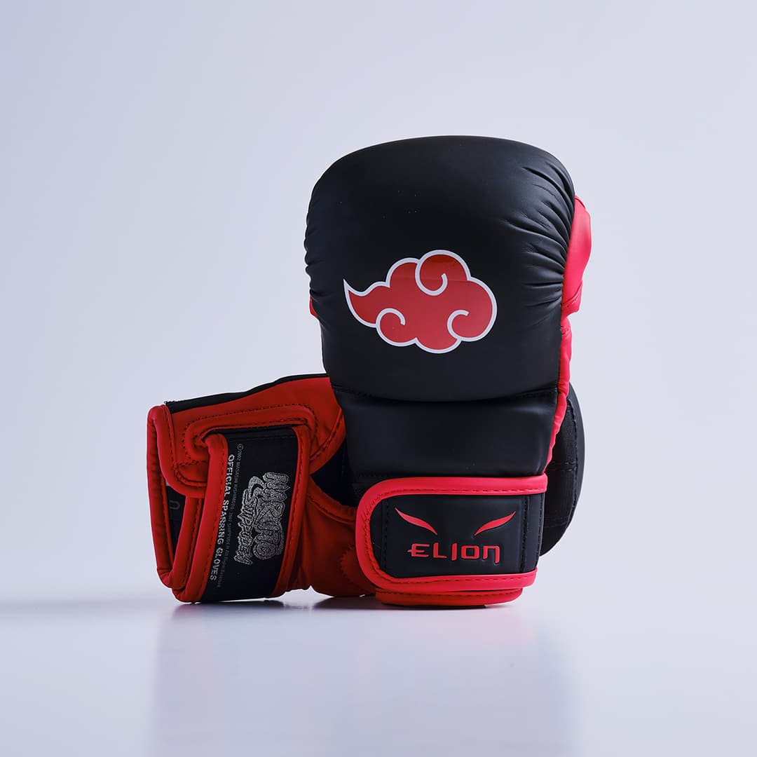 Gants MMA NARUTO X ELION Super Sparring Akatsuki - Noir/Rouge