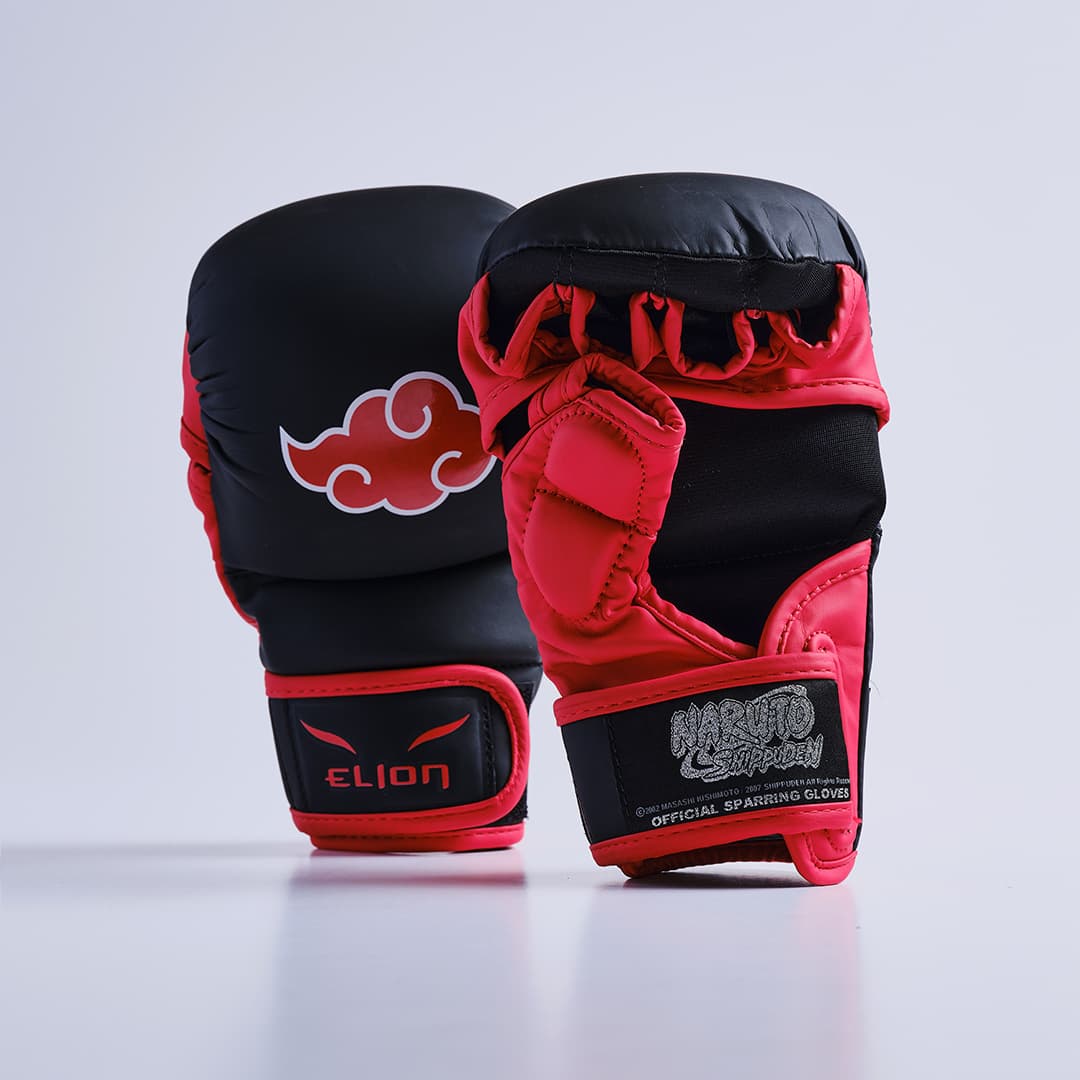 Gants MMA NARUTO X ELION Super Sparring Akatsuki - Noir/Rouge - Image 3