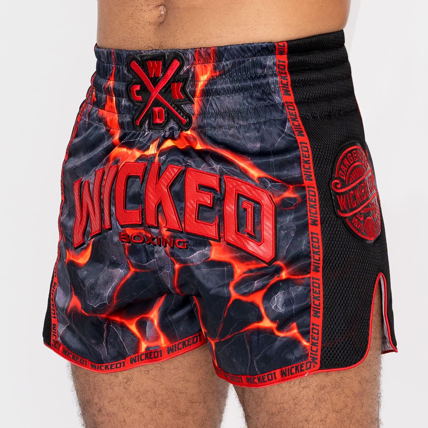 Short de Boxe Thaï Wicked One MAGMA ROUGE - Image 2