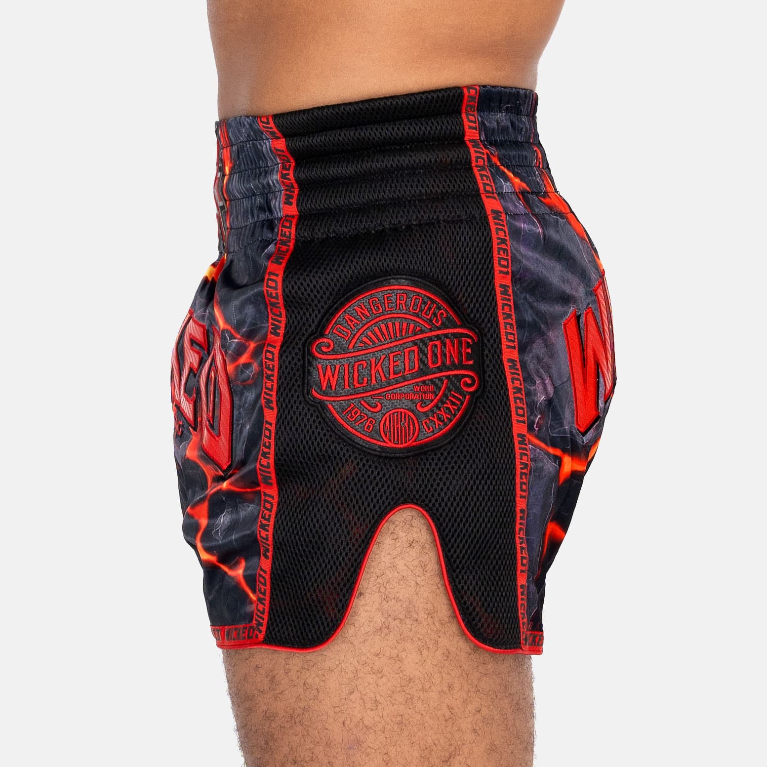 Short de Boxe Thaï Wicked One MAGMA ROUGE - Image 4