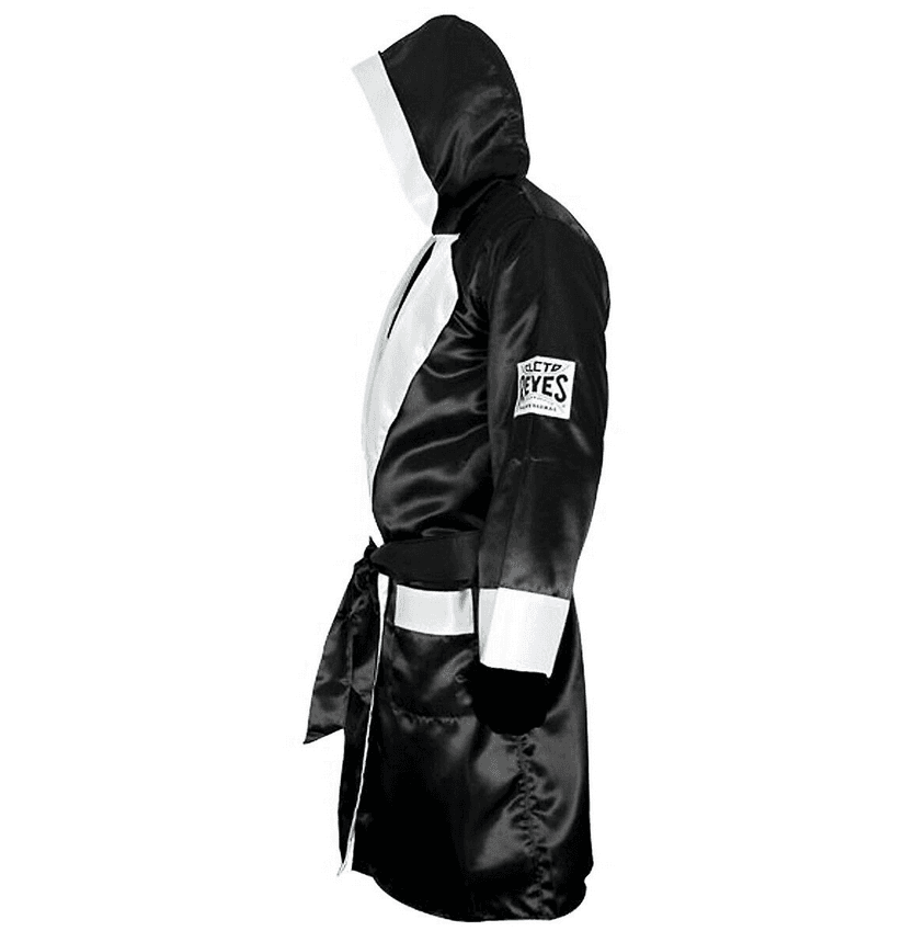 Peignoir de boxe capuche REYES Noir/Blanc - Image 2
