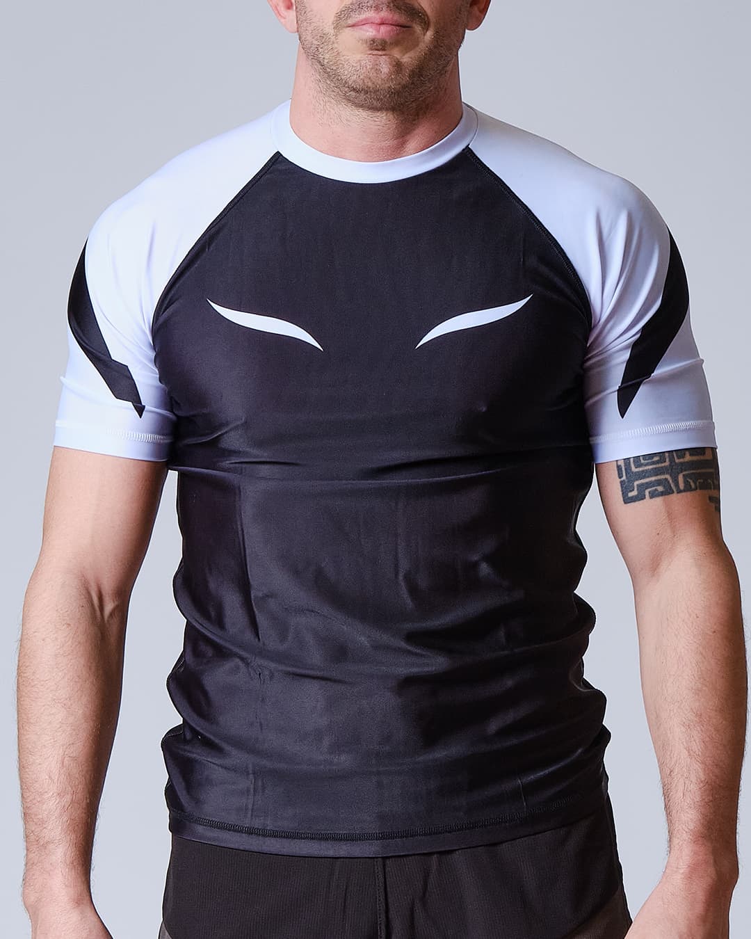 Rashguard ELION JJB SQUALE - Blanc - Manches Courtes