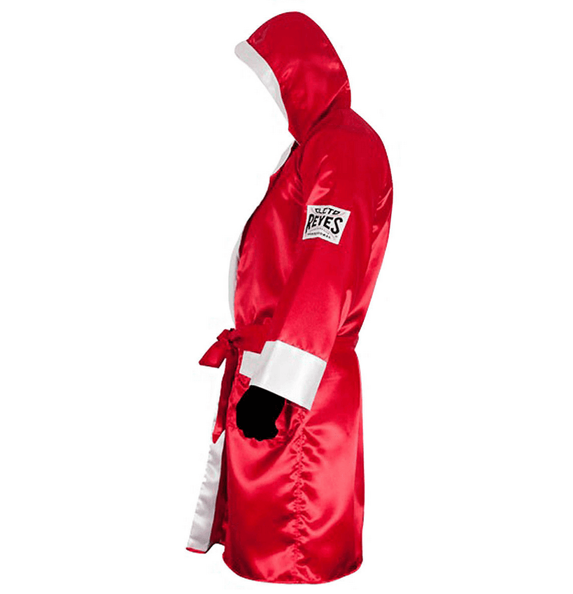 Peignoir de boxe capuche REYES Rouge/Blanc - Image 2