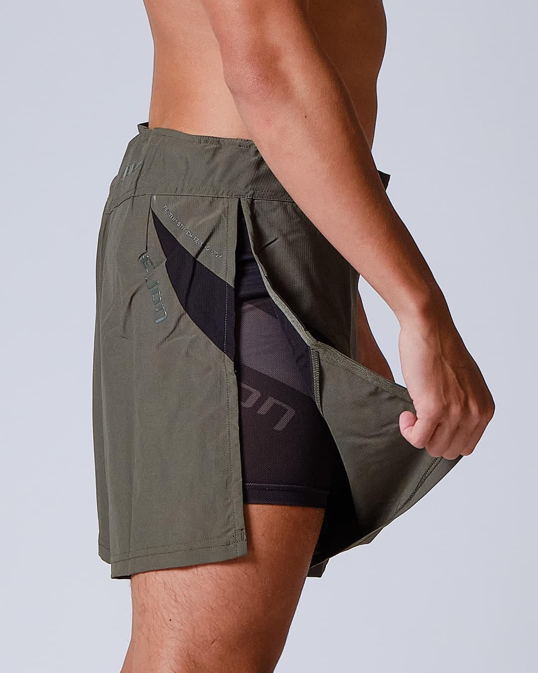 Short MMA SEYANT GLADIATOR ELION - Kaki/Noir - Image 4
