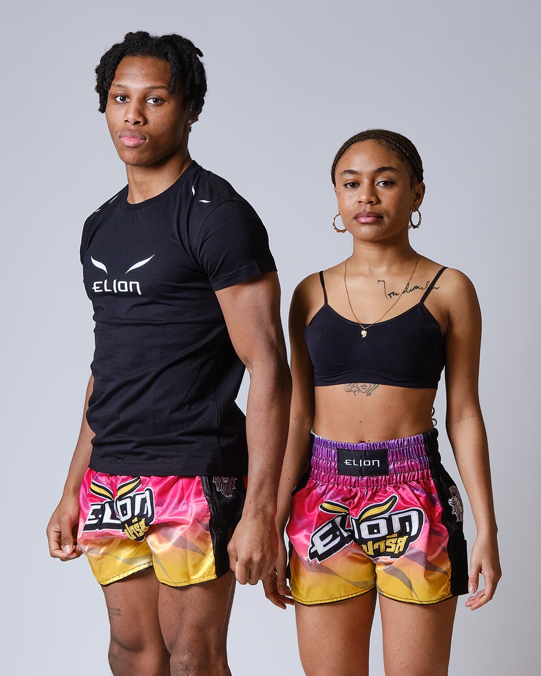 Short de Boxe Thaï ELION Raja - Rose/Orange - Image 5