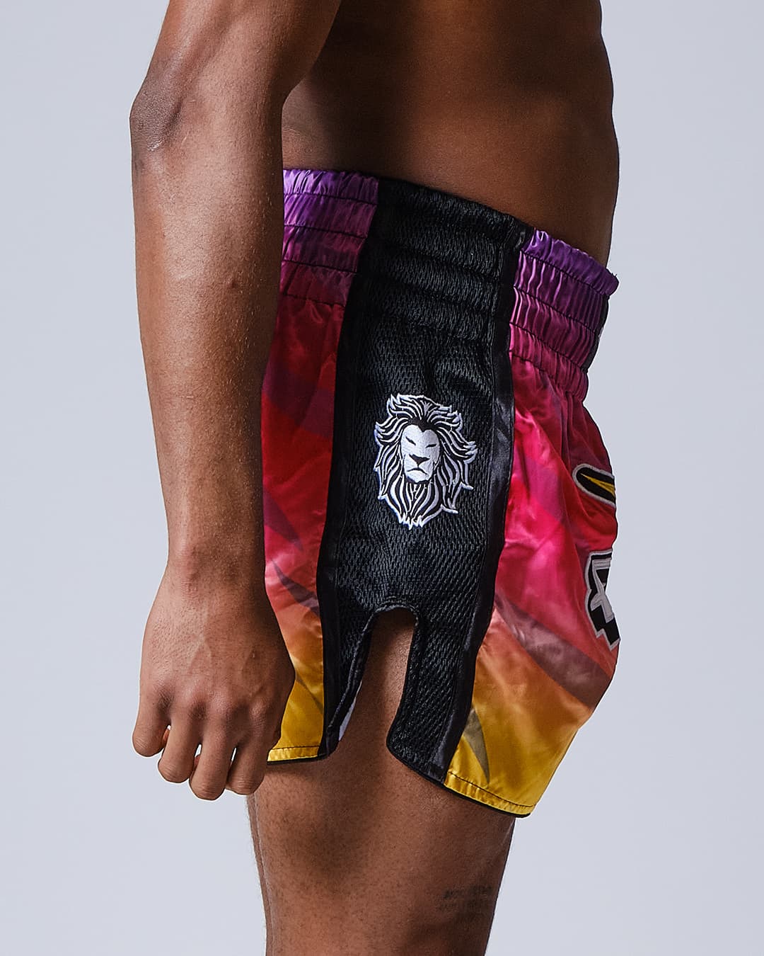 Short de Boxe Thaï ELION Raja - Rose/Orange - Image 2