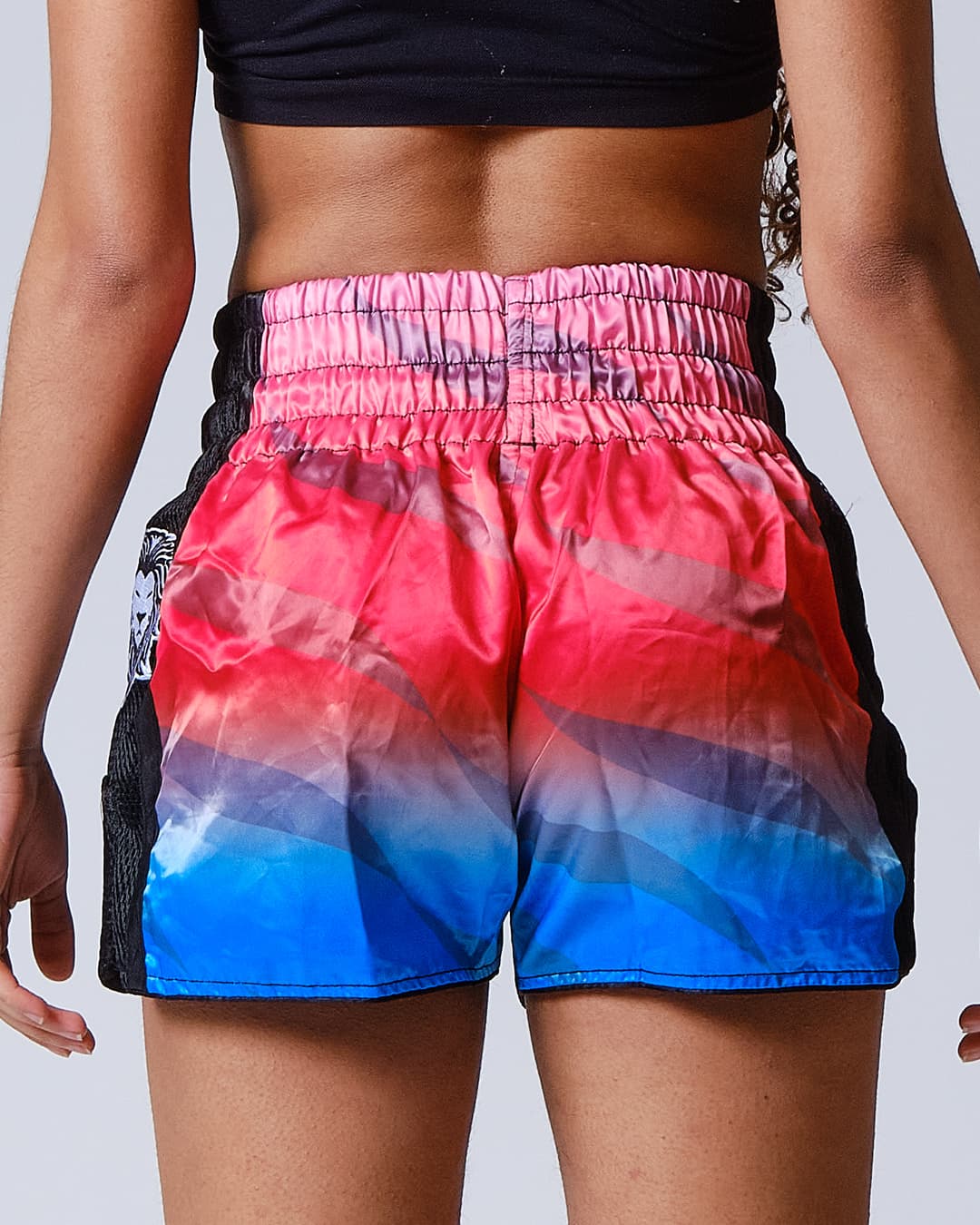 Short de Boxe Thaï ELION Raja-Rouge/Bleu - Image 9