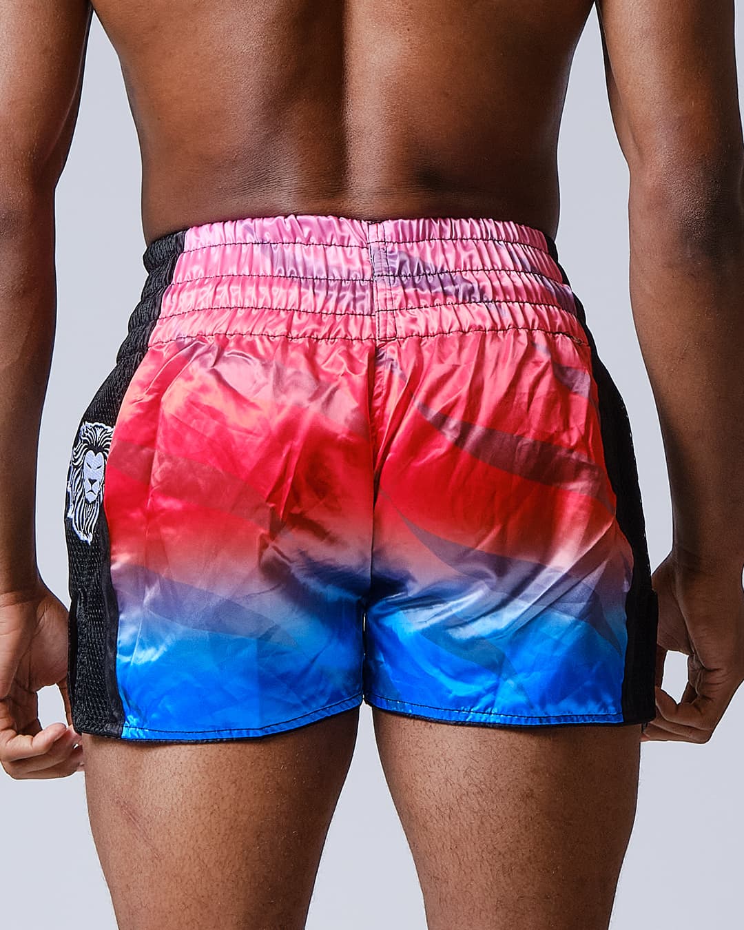 Short de Boxe Thaï ELION Raja-Rouge/Bleu - Image 4