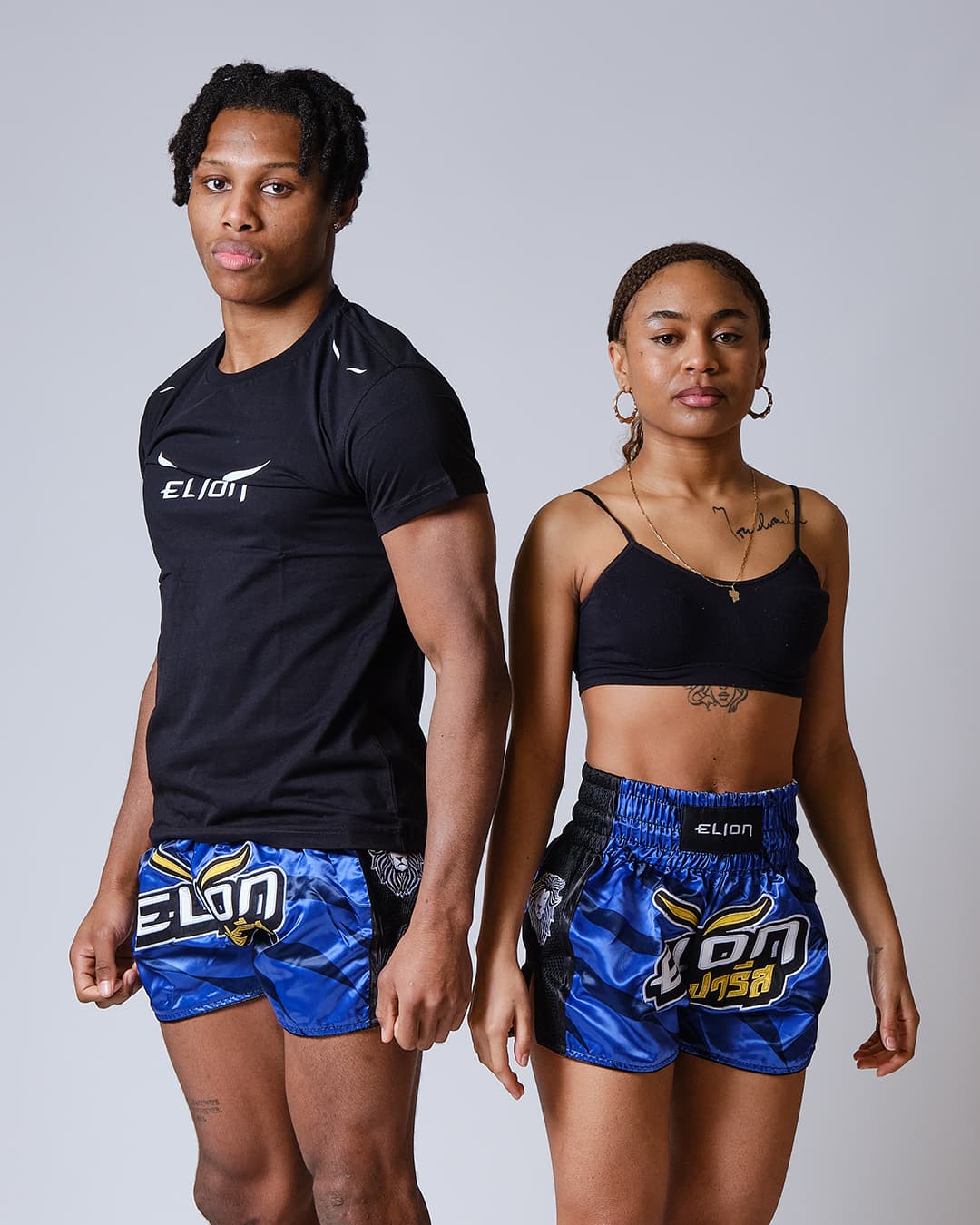 Short de Boxe Thaï ELION Raja - Navy - Image 4