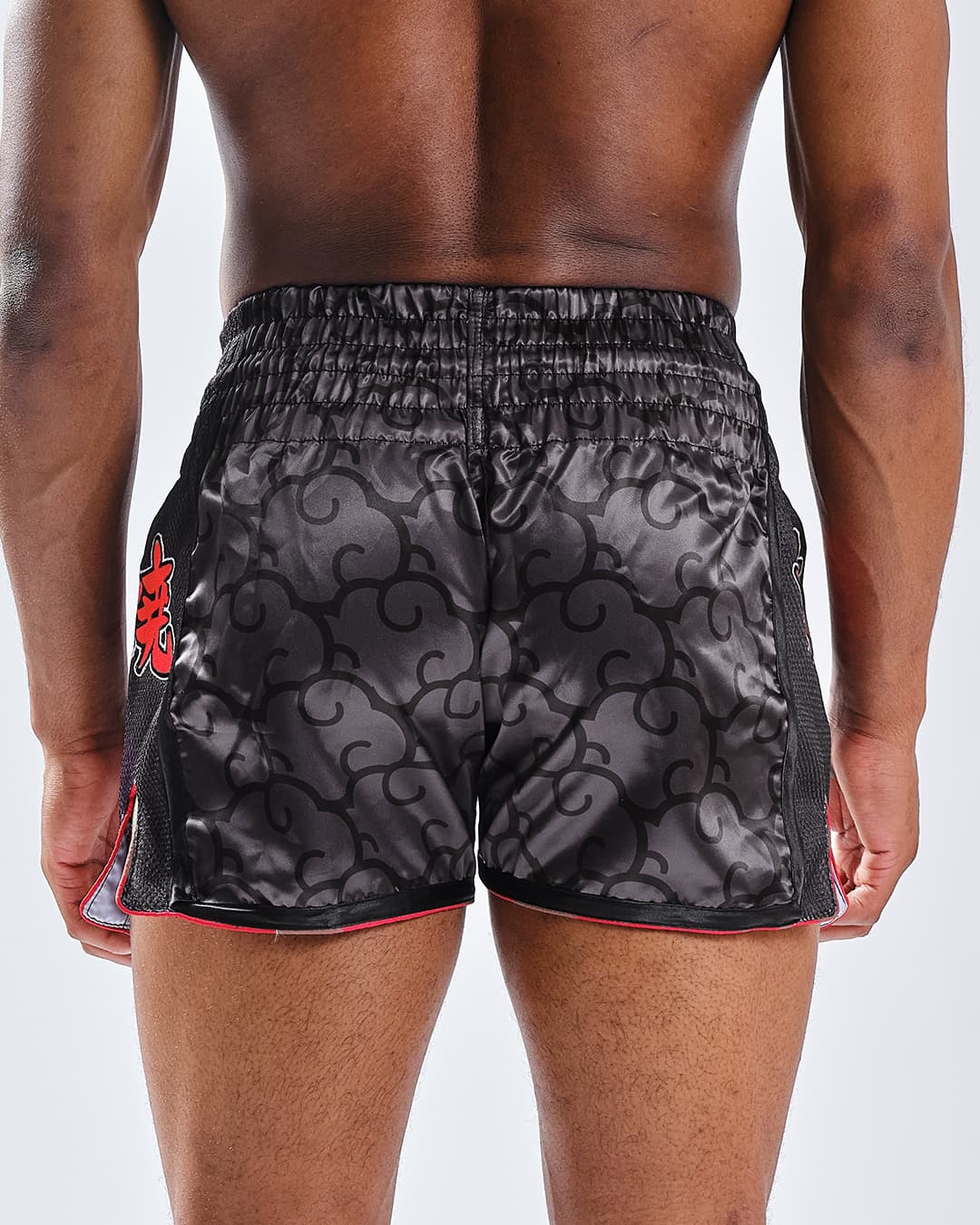Short de Boxe Thaï NARUTO X ELION AKATSUKI Noir/Rouge - Image 4