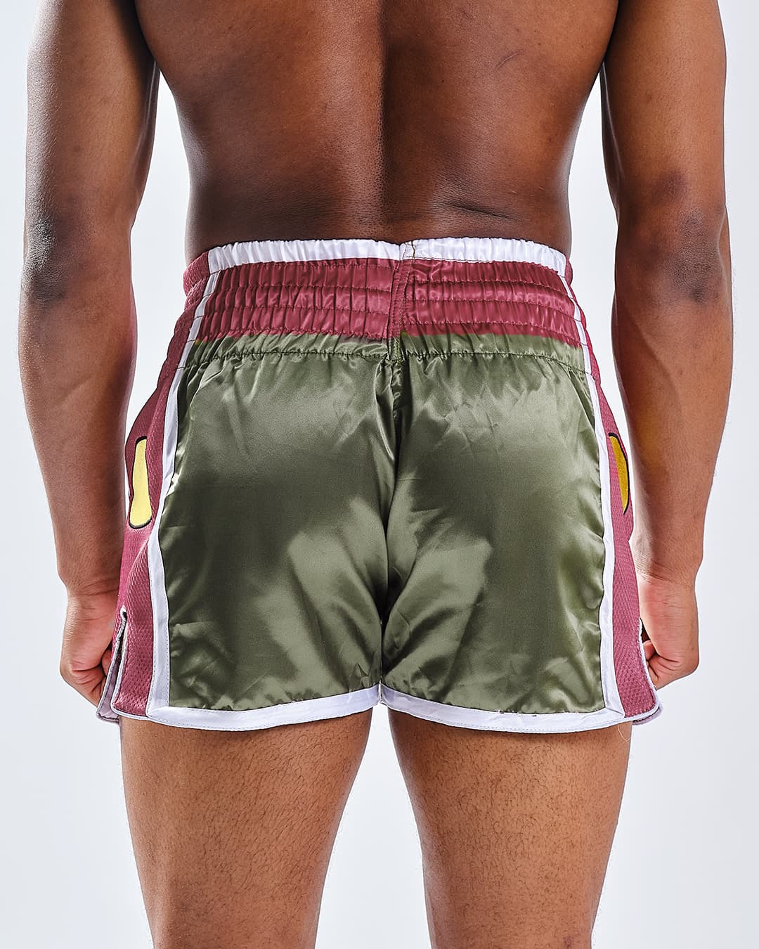 Short de Boxe Thaï NARUTO X ELION JIRAYA Kaki/Rouge - Image 4