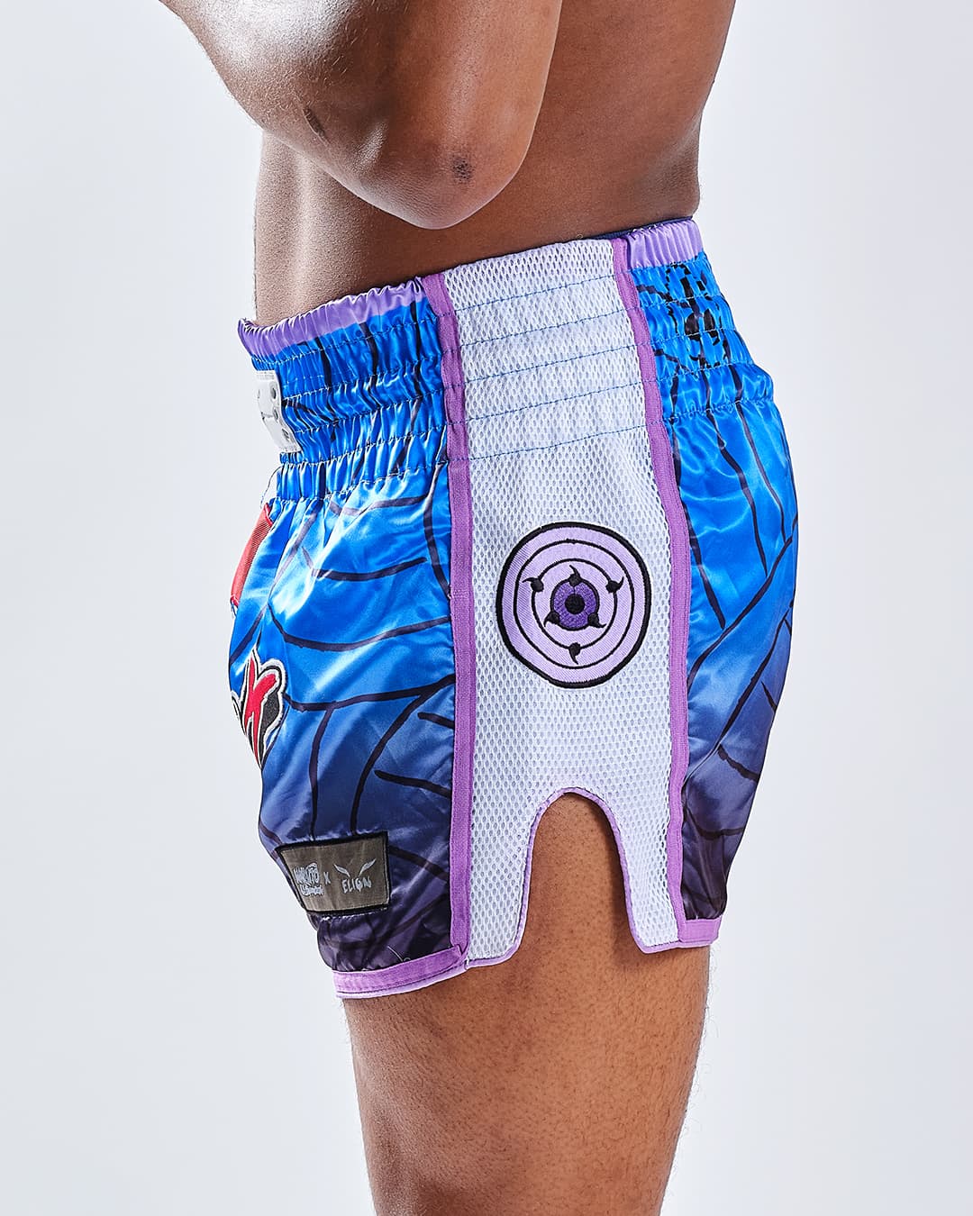 Short de Boxe Thaï NARUTO X ELION SASUKE Bleu - Image 3