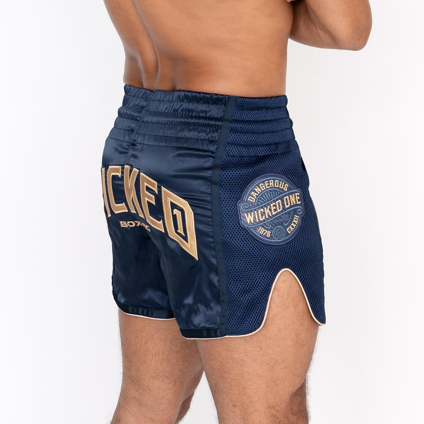 Short de Boxe Thaï Wicked BLOCK NAVY - Image 4