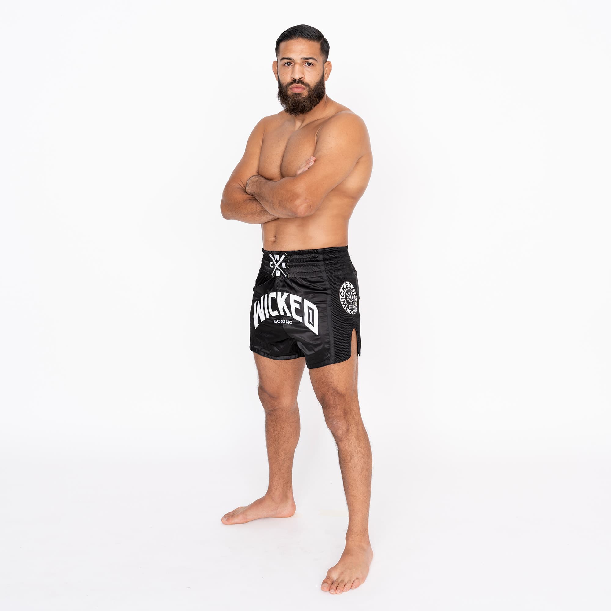 Short de Boxe Thaï Wicked BLOCK Noir - Image 4