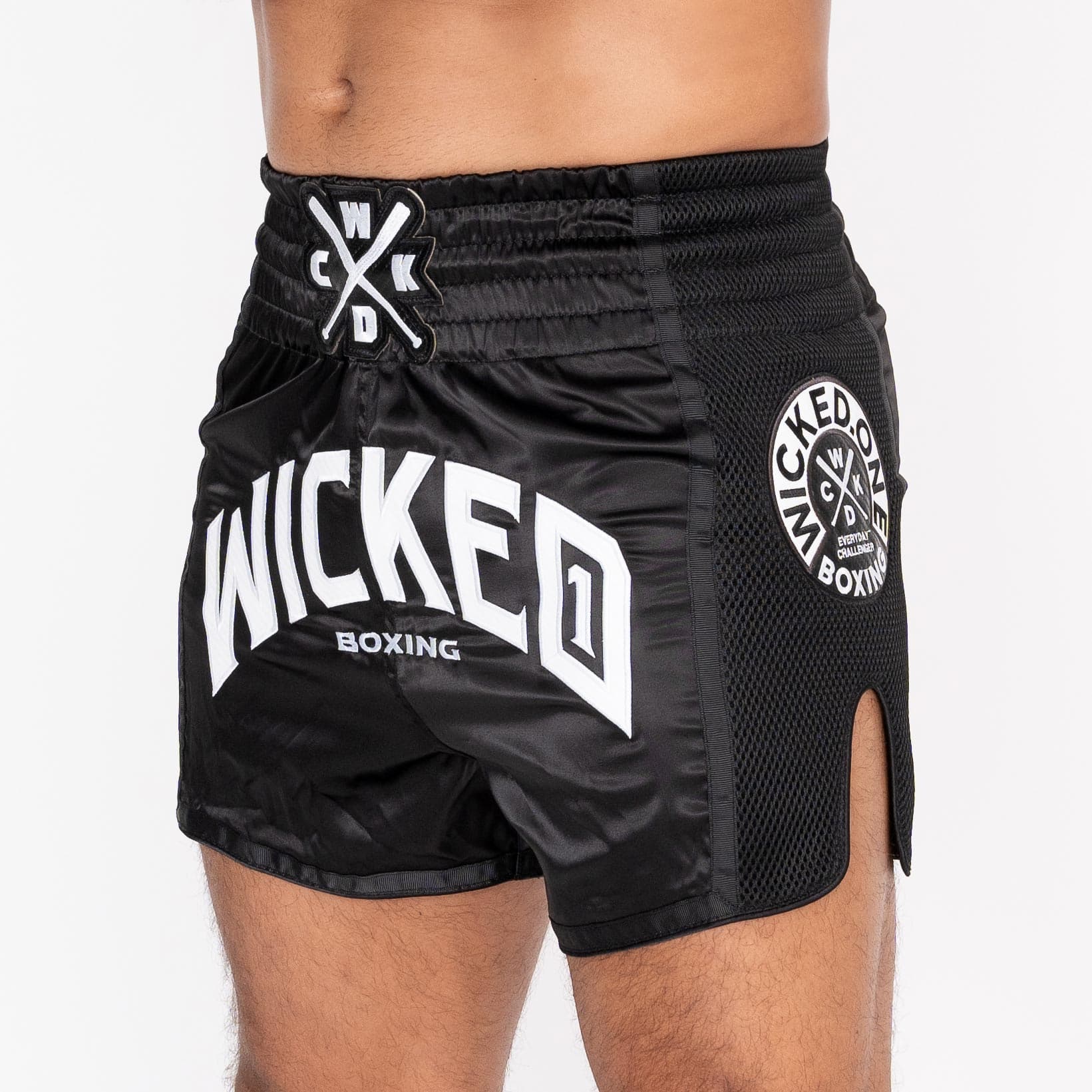 Short de Boxe Thaï Wicked BLOCK Noir - Image 2