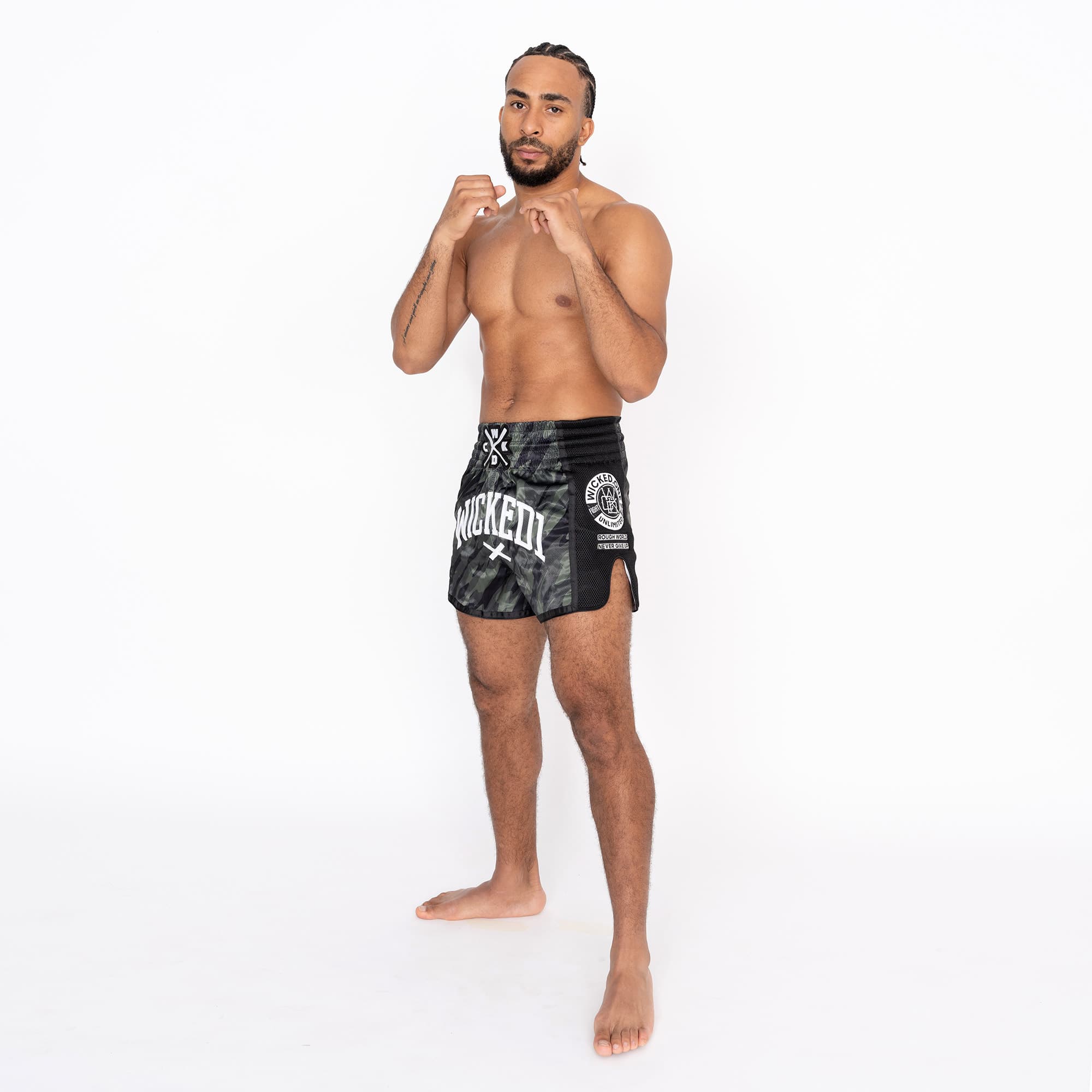 Short de Boxe Thaï Wicked One FURY KAKI - Image 6
