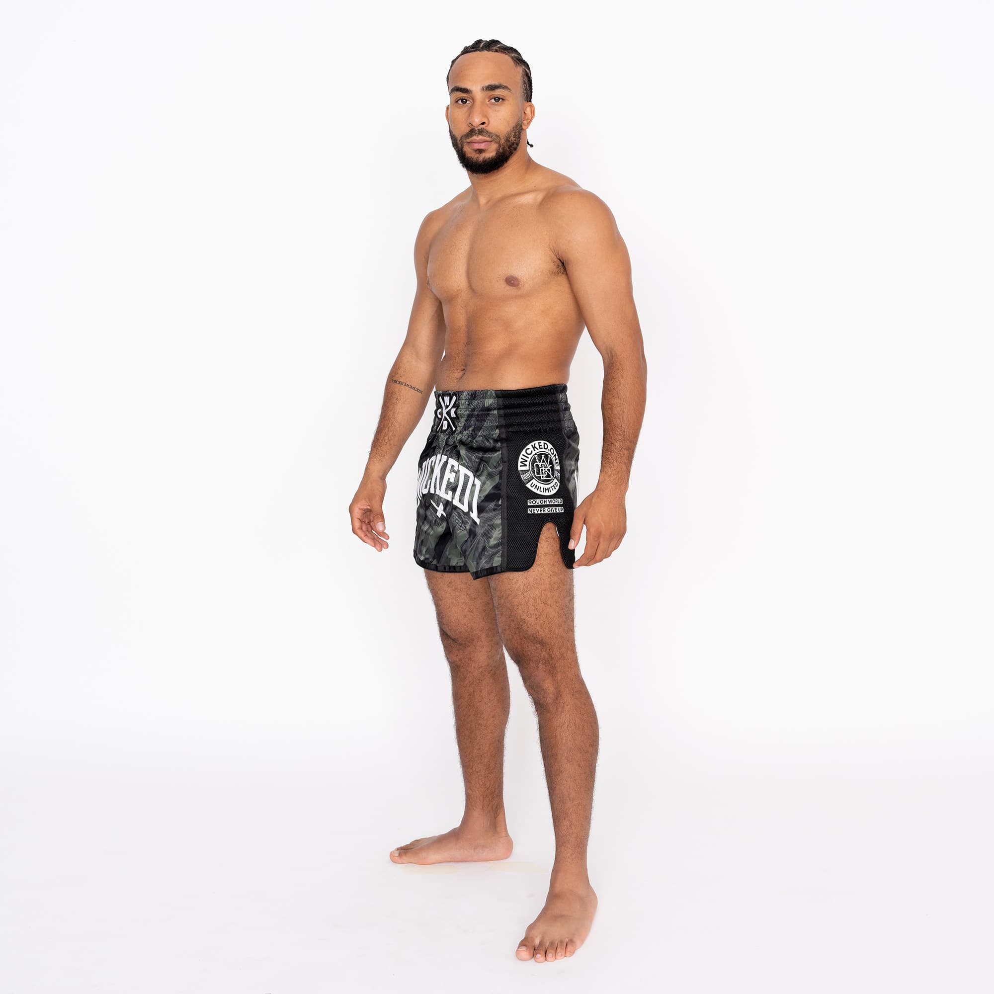 Short de Boxe Thaï Wicked One FURY KAKI - Image 5