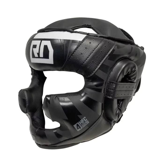 Casque De Boxe Adidas Combat 50 – PU Léger, Mousse EVA, Protection Complète (Menton, Front, Oreilles) – Kaki Et Noir