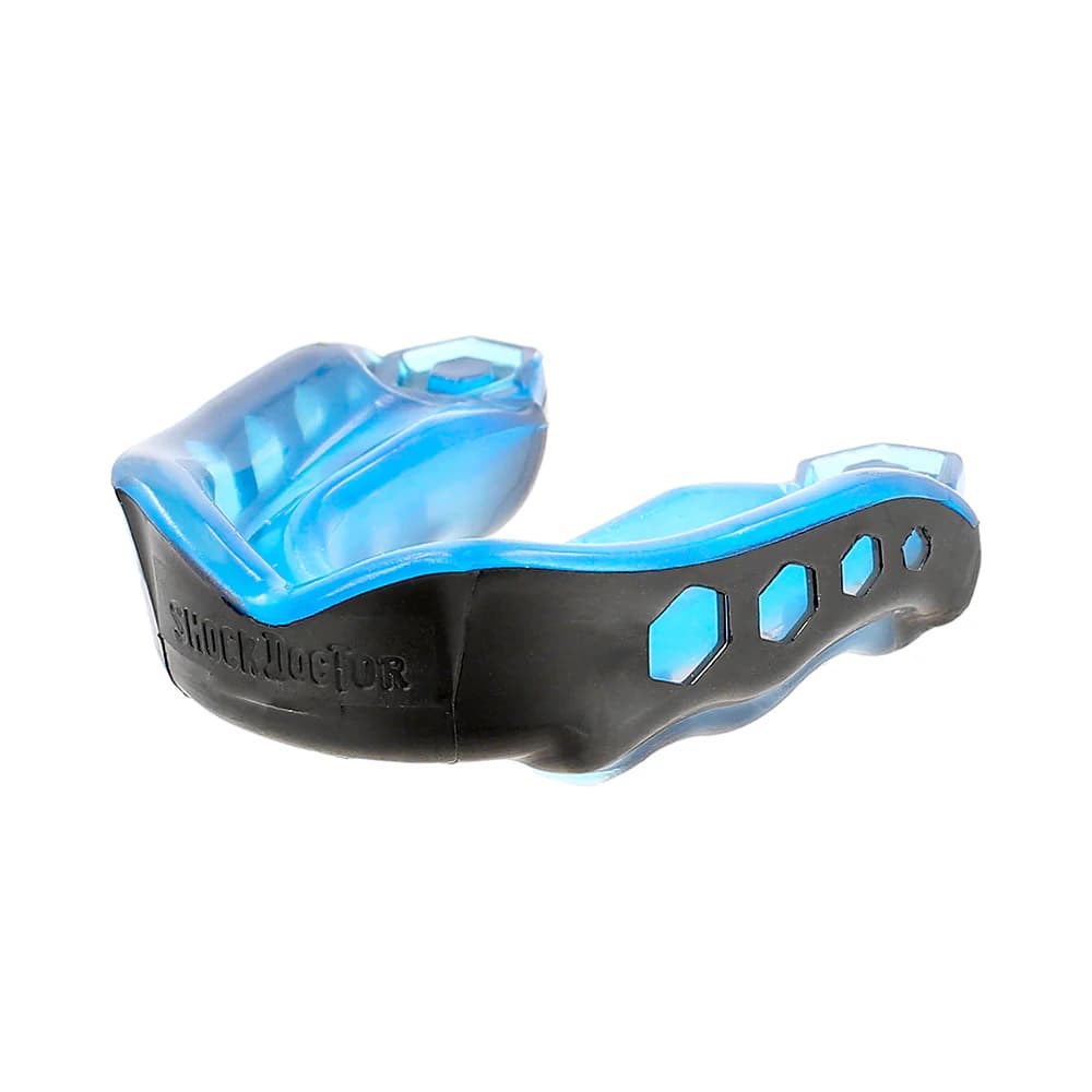 Protège-dents Shock Doctor Gel Nano Double Blanc/Bleu Protège-dents Shock Doctor Gel Nano Double Blanc/Bleu