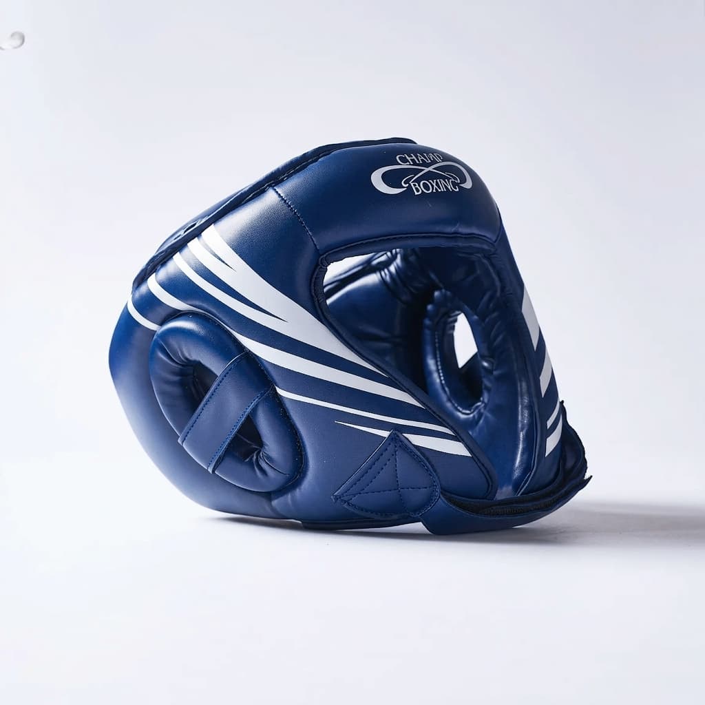 Casque CHAMPBOXING Face Ouverte - Bleu/Blanc