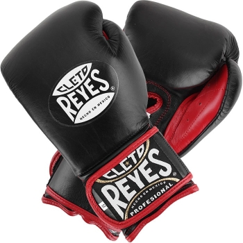 Gants de Boxe d'entrainement REYES Pro Sparring "Re-design" - Noir - Rouge - Blanc 