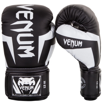 Gants de Boxe d'entrainement Venum Elite - Noir/Blanc