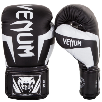 Gants de Boxe d'entrainement Venum Elite - Noir/Blanc