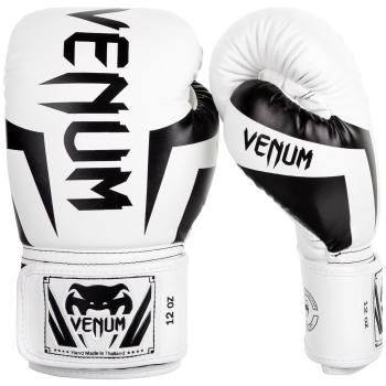 Gants de Boxe d'entrainement Venum Elite - Blanc/Noir