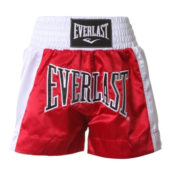 Short de Boxe Thaï EVERLAST Rouge/Blanc