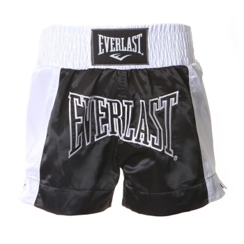 Short de Boxe Thaï EVERLAST Noir/Blanc