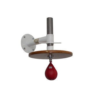 Punching ball poire de vitesse boxe avec support plateau tournant + pompe  mdf acier revêtement synthétique rouge noir - Conforama