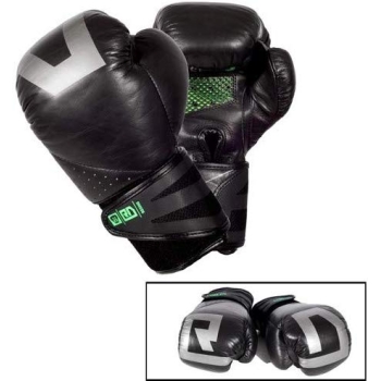 Gants de boxe RD BOXING V5 Cuir Noir/Argent