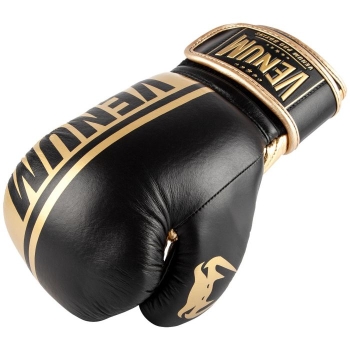 GANTS DE BOXE PRO VENUM SHIELD - VELCRO - NOIR/OR